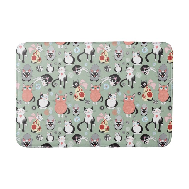 Alfombra de baño de gato lindo (Anverso)
