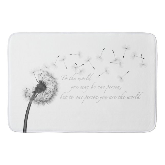 Alfombra de baño de inspiración de diente de león (Anverso)