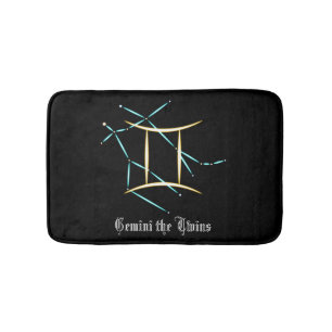 Alfombra de baño de la constelación zodiacal Gémin