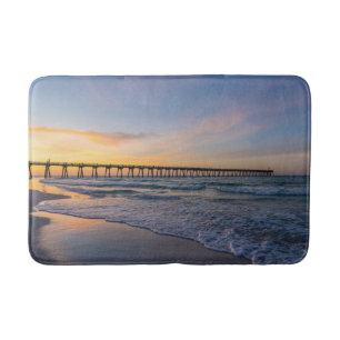 Alfombra de baño de la costa del muelle de Pensaco