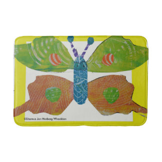 Alfombra de baño de la mariposa