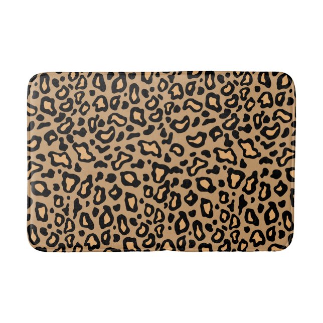 Alfombra de baño de leopardo de baño retro (Anverso)