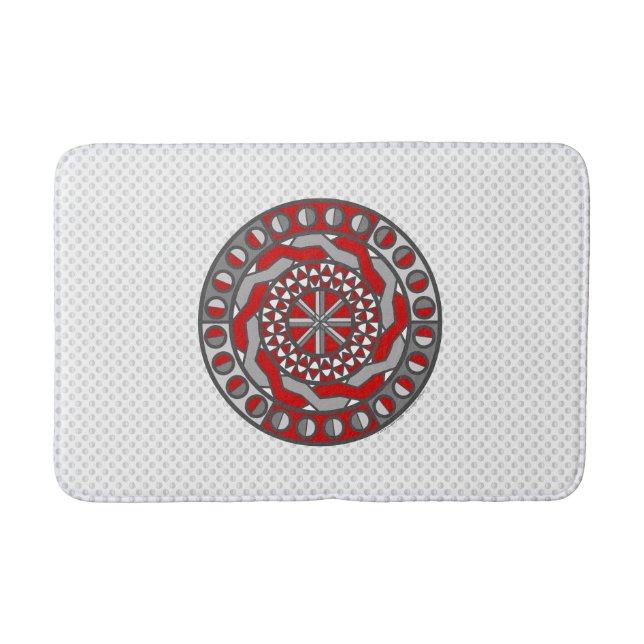 Alfombra de baño de maquinaria roja (Anverso)
