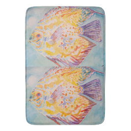 Alfombra de baño de mar con peces de mar coloridos