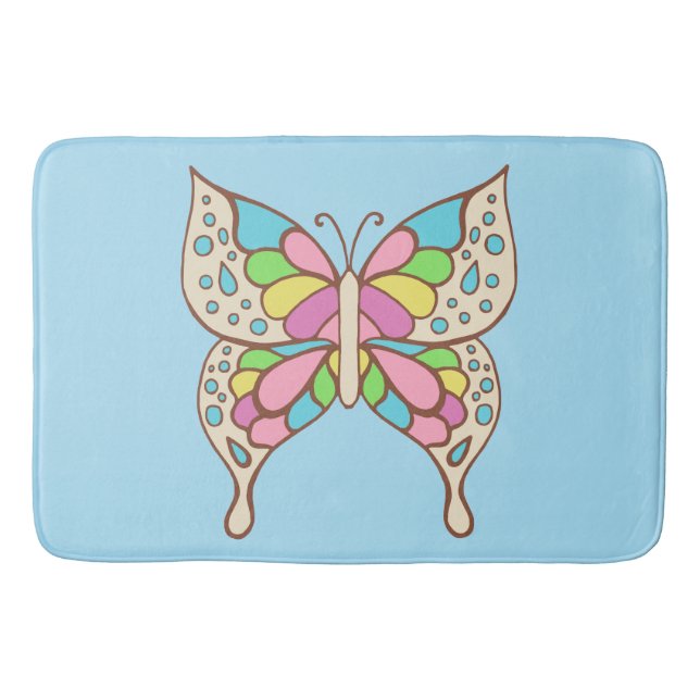 Alfombra de baño de mariposa (Anverso)