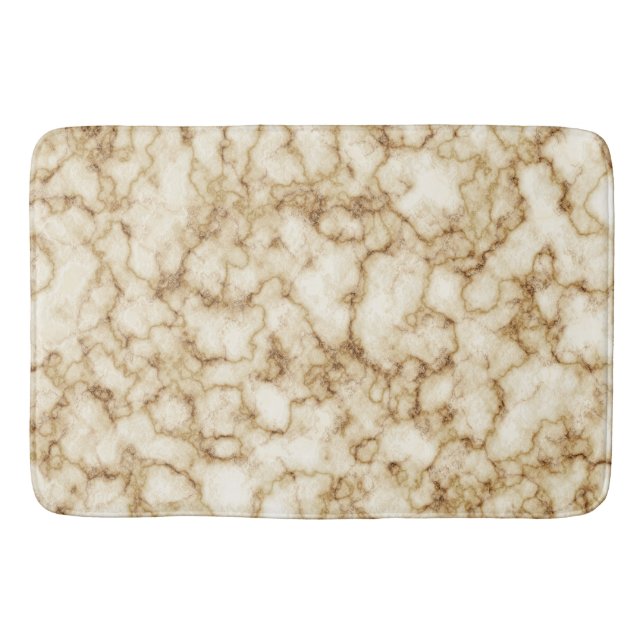 Alfombra de baño de mármol falso de oro blanco mod (Anverso)