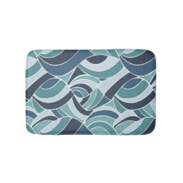 Alfombra de baño de olas de océano azul y verde