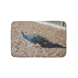 alfombra de baño de Pavo Real Azul Indio