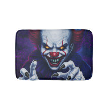Alfombra de baño de payaso aterrador