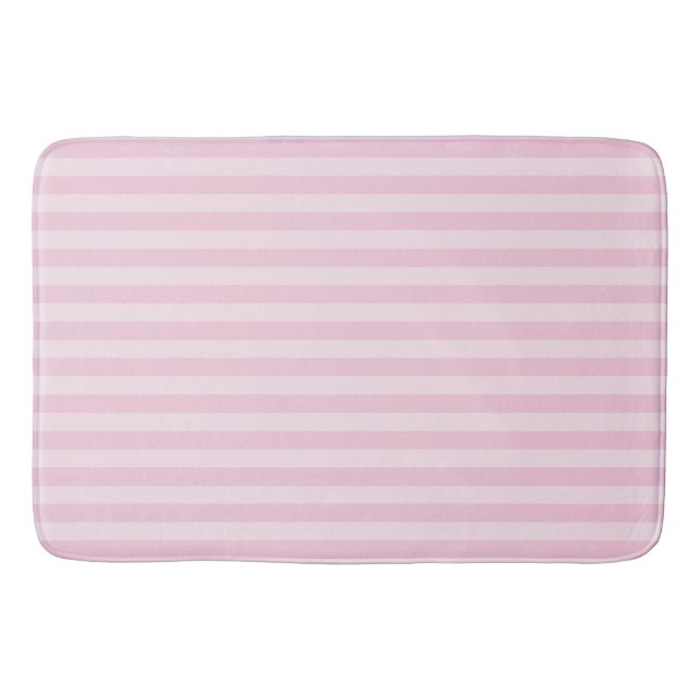 Alfombra de baño de rayas rosadas (Anverso)