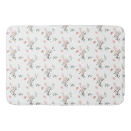 Alfombra de baño de rosas rosadas elegantes acuare