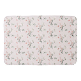 Alfombra de baño de rosas rosadas elegantes acuare