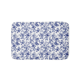 Alfombra de baño de toile azul personalizada