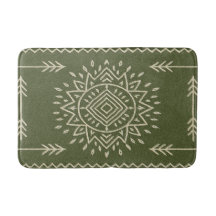 Alfombra de baño de verde salvia silenciado