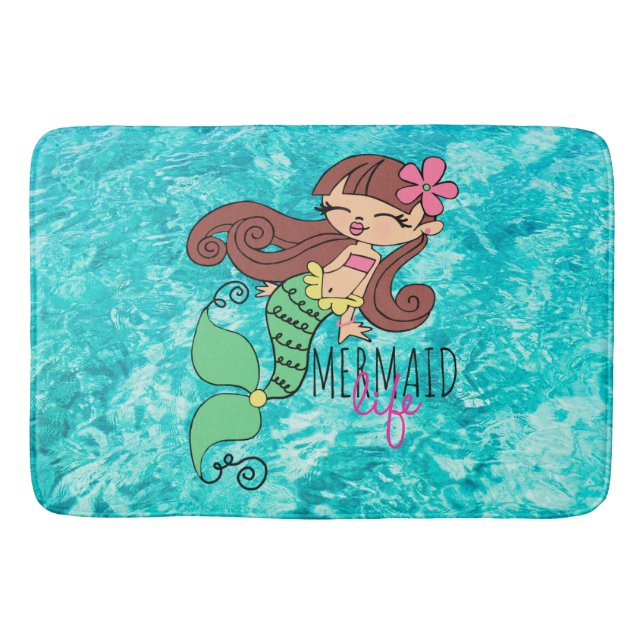 Alfombra de baño de vida de sirena (Anverso)