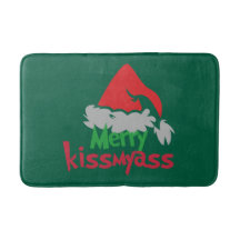 Alfombra de baño divertida de Navidad Feliz Kissmy