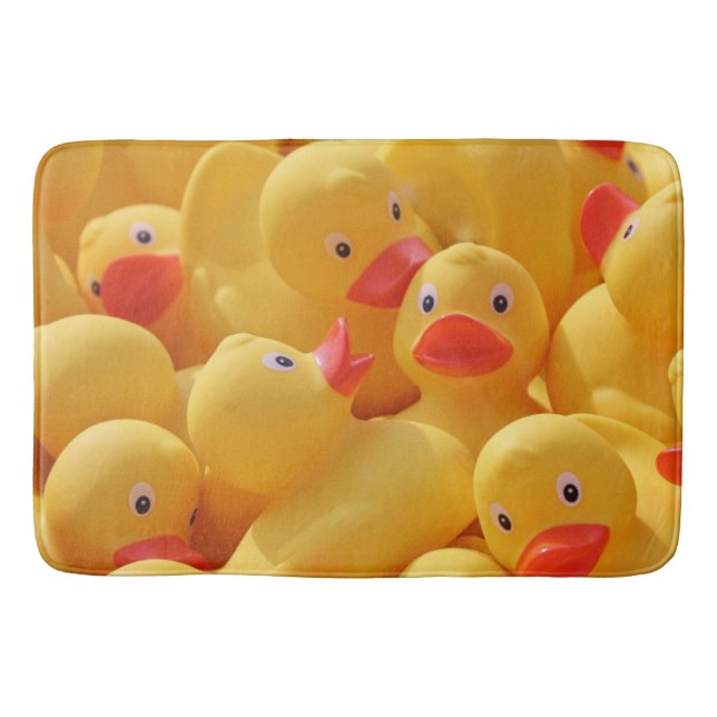 Alfombra de baño divertida de patos de goma (Anverso)