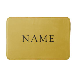 Alfombra de baño dorada M personalizada con nombre