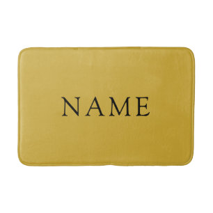 Alfombra de baño dorada M personalizada con nombre