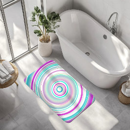 Alfombra de baño en espiral abstracta púrpura y tu
