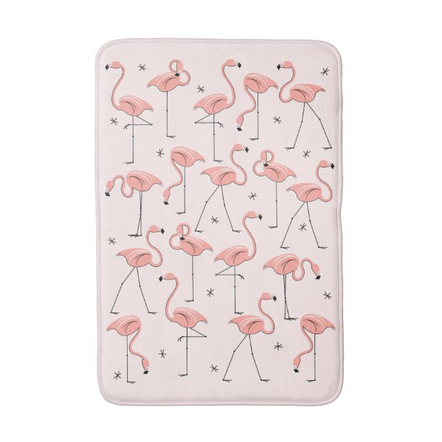 Alfombra de baño Flamingos Rosa (Frente vertical)