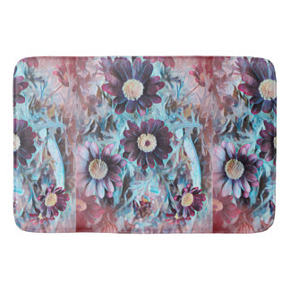 Alfombra de baño floral morada vintage