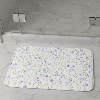 Alfombra de baño floral púrpura