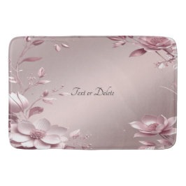 Alfombra de baño floral rosa delicada