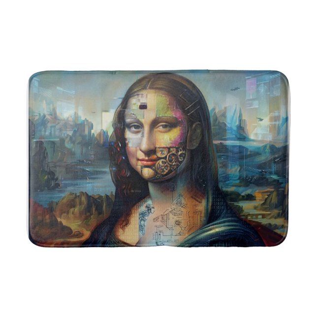Alfombra de baño futurista Mona Lisa (Anverso)