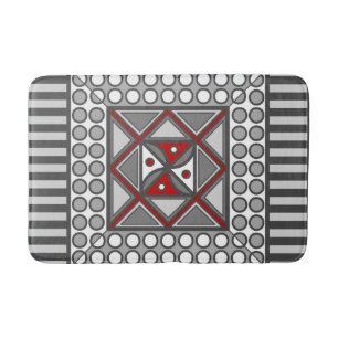 Alfombra de baño geométrica alterna
