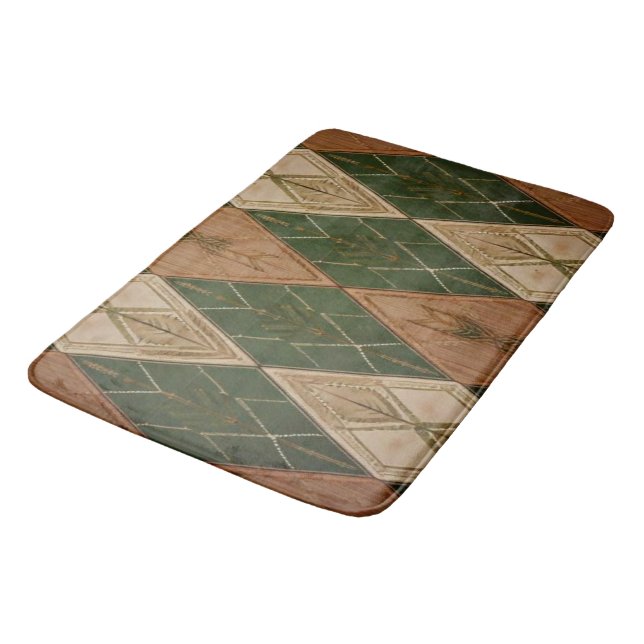Alfombra de baño geométrica de diamante del suroes (Angular)