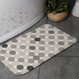 Alfombra de baño geométrica gris elegante para bañ