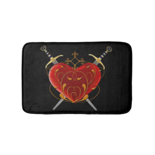 Alfombra de baño Heart And Daggers