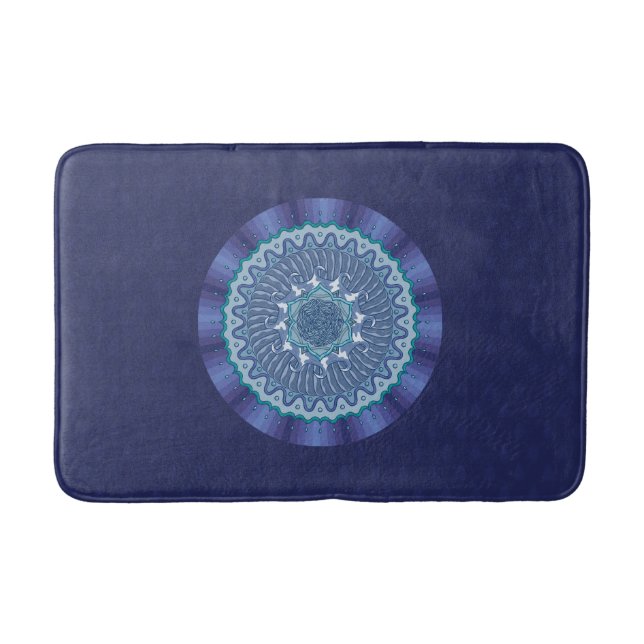 Alfombra de baño Mandala de agua (Anverso)