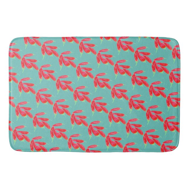 Alfombra de baño manojo de pimientos rojos acuarel (Anverso)