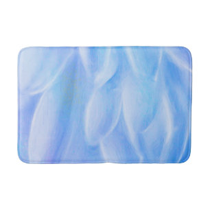 Alfombra de baño mediana de Pétalos Azules Abstrac