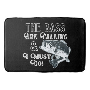 Alfombra de baño negra de la cita de la pesca de