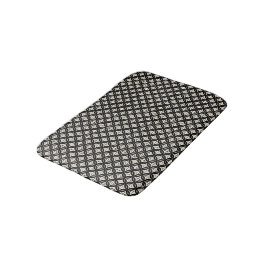 Alfombra de baño negra y beige