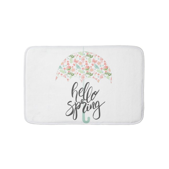 Alfombra de Baño Paraguas Hola Primavera (Anverso)