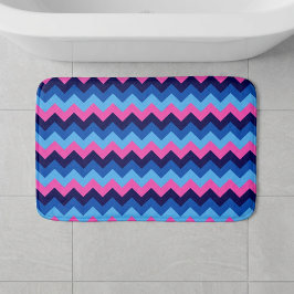 Alfombra de baño pequeña con patrón de chevron ros