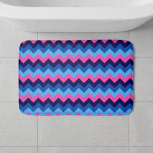 Alfombra de baño pequeña con patrón de chevron ros