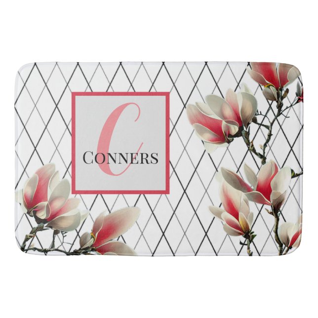 Alfombra de baño personalizada monogramada (Anverso)