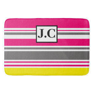 Alfombra de baño personalizada - Rayas de cabaña d