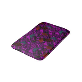 Alfombra de baño Purple Ginkgo Grunge