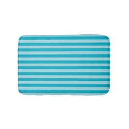 Alfombra de baño rayas azul verdoso, turquesa