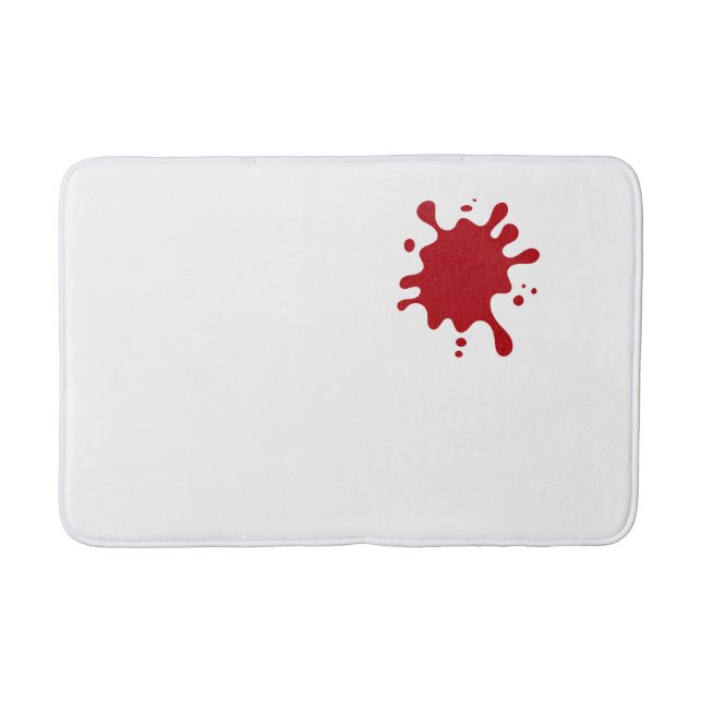 Alfombra de baño roja de tomate personalizable Spl (Anverso)
