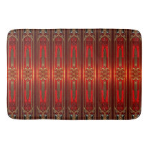 Alfombra de Baño Roja Ornamentada