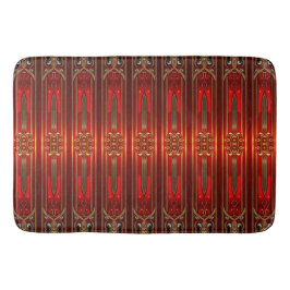 Alfombra de Baño Roja Ornamentada