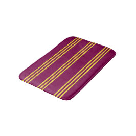 Alfombra de baño roja y amarilla