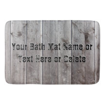 Alfombra de baño rústica personalizada para la cue